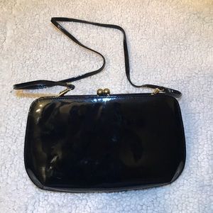 Black patent clutch/crossbody